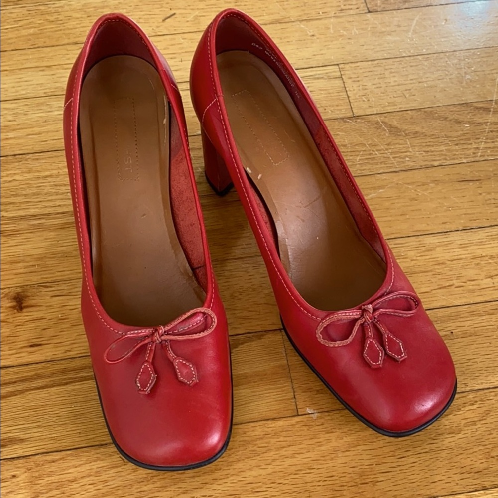 Nine West Red Leather Shoes